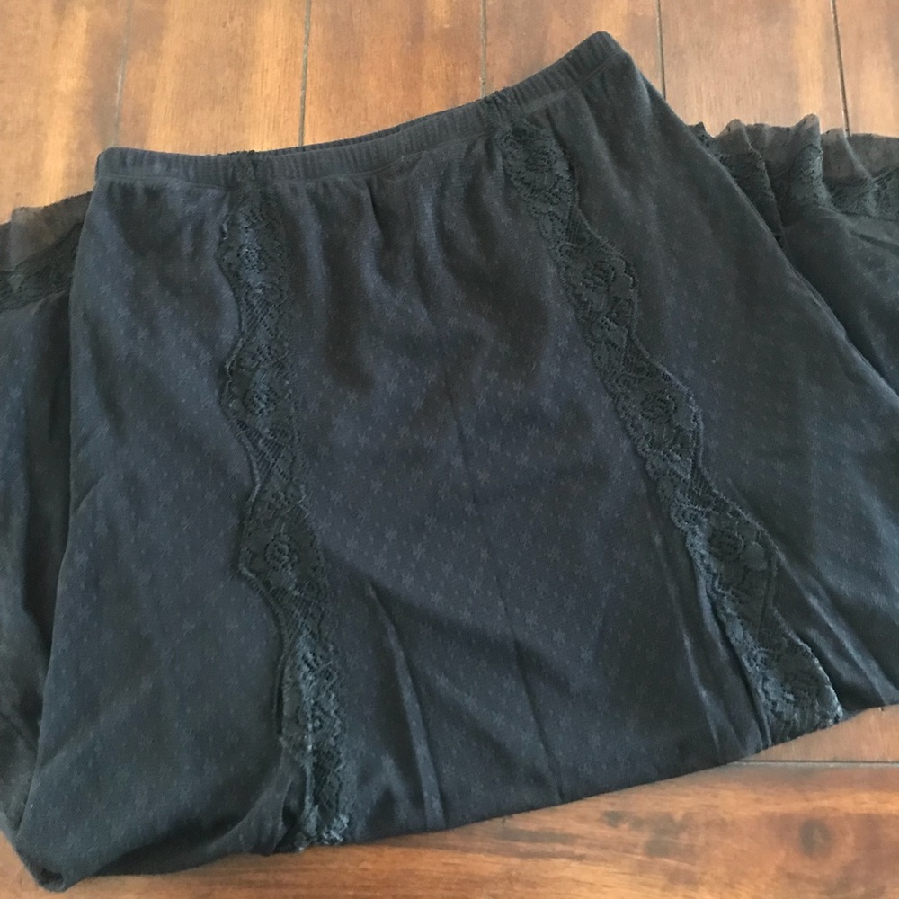 Apt 9 black full length lace skirt